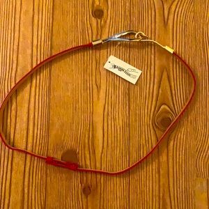 NWT Amiee Lynn patent faux leather red belt